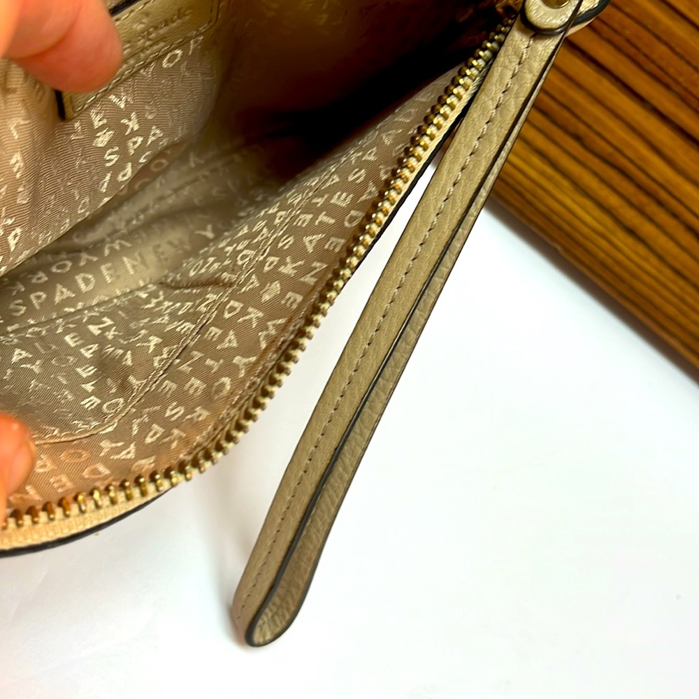 Kate Spade Taupe Leather Clutch - Picture 6 of 7
